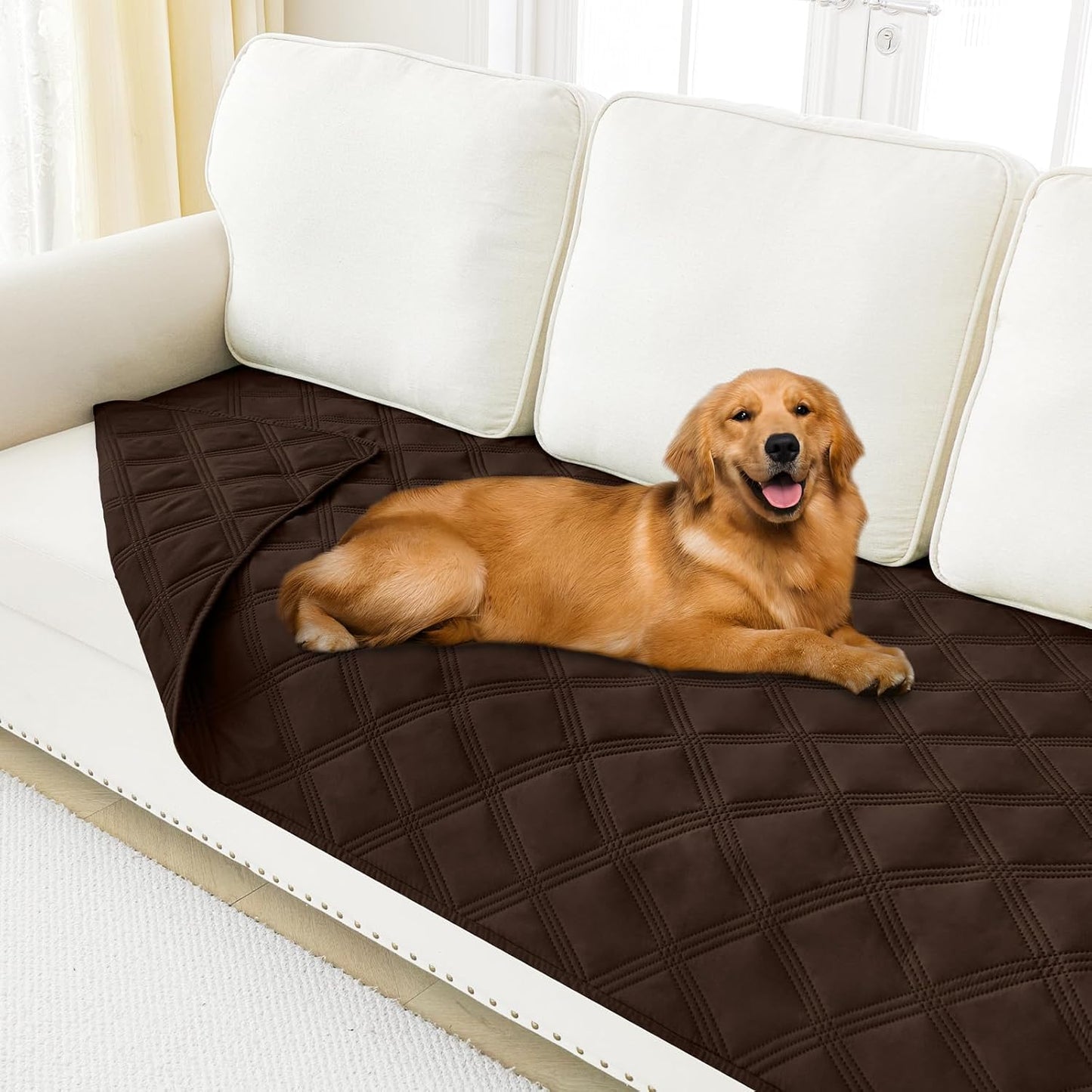Smiry Waterproof Dog Bed Cover Blanket 30x70, Soft Reversible Pet Blanket, Washable Leakproof Cats Dogs Couch Cover for Sofa, Couch, Furniture, Grey/Dark Grey