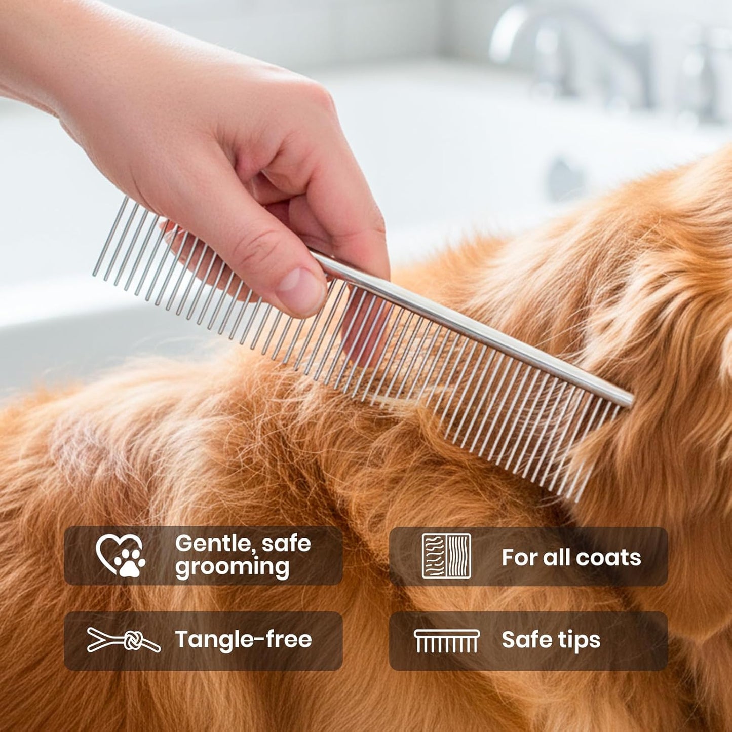 DELOMO Pet Grooming Gloves 1 Pair: Soft and Gentle Silicone Dog Washing Gloves - Bathing Scrubber Brush Mitt Grooming Shedding Fur Removal Massage for Dogs/Cats/Horse, Purple
