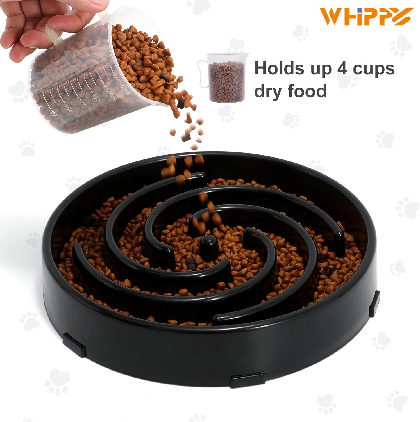 Slow Feeder Maze Puzzle Bowl - Large Dog Non Slip Interactive Food Dishes - Bloat Stop, Choking Prevention - Pink