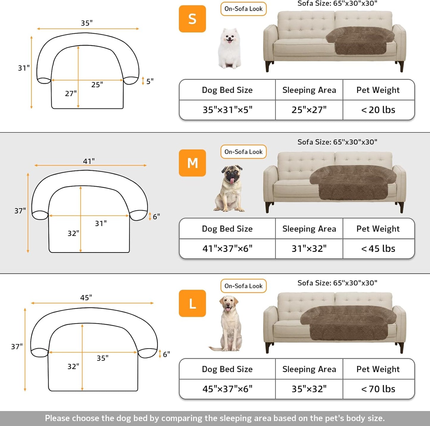 Calming Dog Bed Fluffy Plush Dog Mat for Furniture Protector with Removable Washable Cover for Large Medium Small Dogs and Cats (Large, Light Grey)
