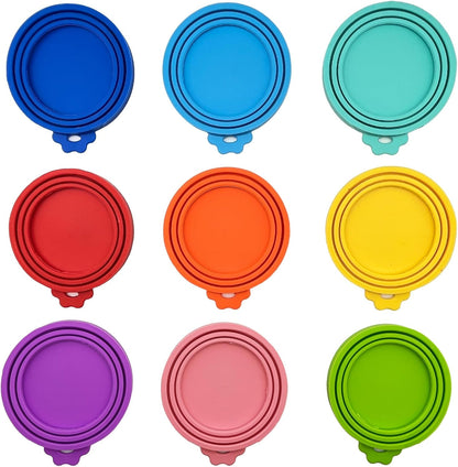9 Pack Silicone Pet Food Can Lids, Silicone Dog&Cat Food Can Lid Covers, Reusable Universal Can Lids Airtight