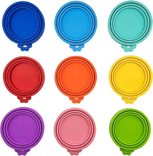 9 Pack Silicone Pet Food Can Lids, Silicone Dog&Cat Food Can Lid Covers, Reusable Universal Can Lids Airtight