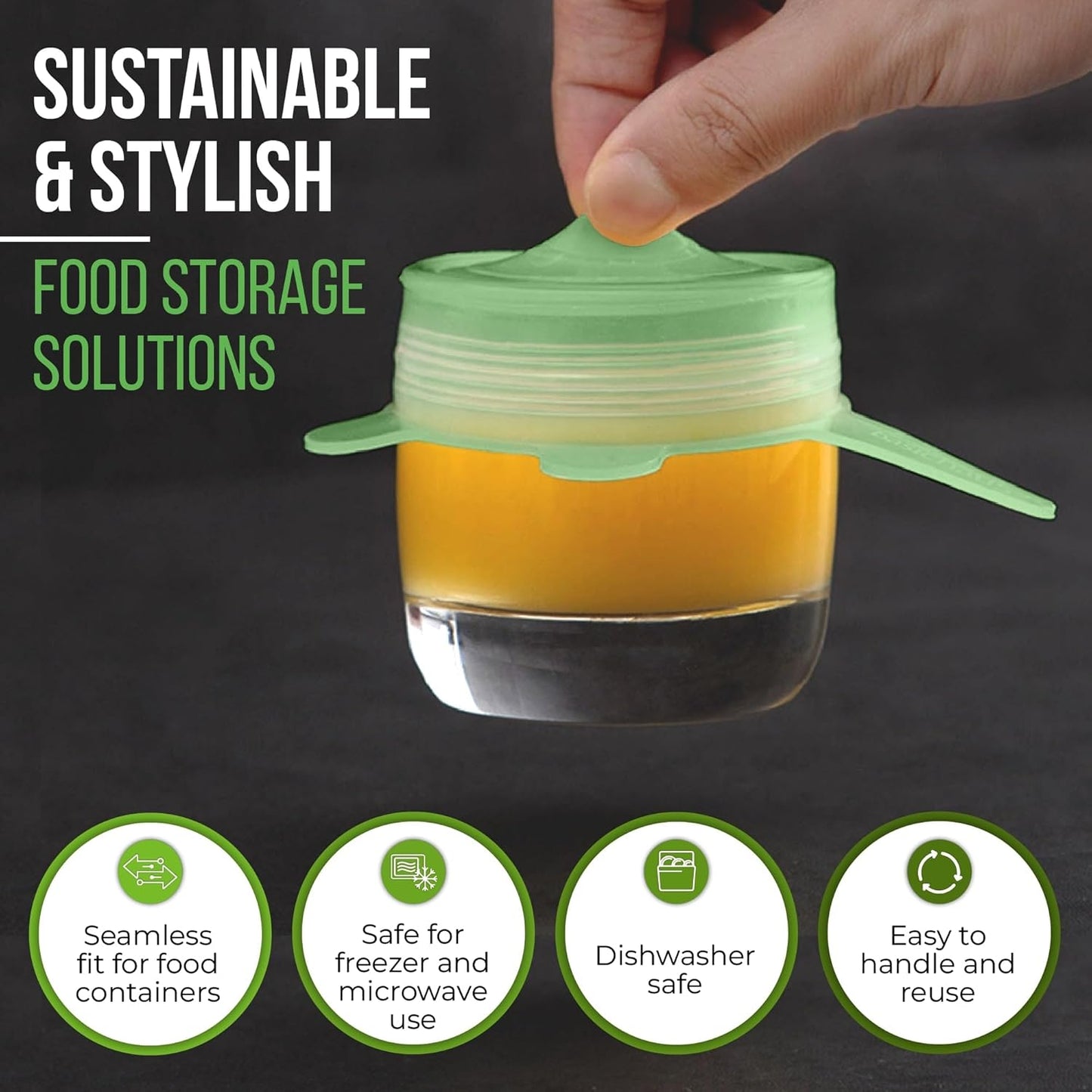 Reusable Silicone Can Lids – 2.6 Inch Can Covers for Dog & Cat Food – Universal Fit - Airtight Stretch Lids for Pet Food Cans, BPA-Free, Dishwasher Safe – 10 Pack