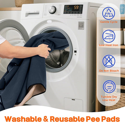 Sunsleek Washable Pee Pads for Dogs 72"x72" Extra Large Super Absorbent Non-Slip Reusable Puppy Pads for Playpen, Crate, Floor, Waterproof Pet Training Mats for Quick-Dry Whelping Pads & Incontinence