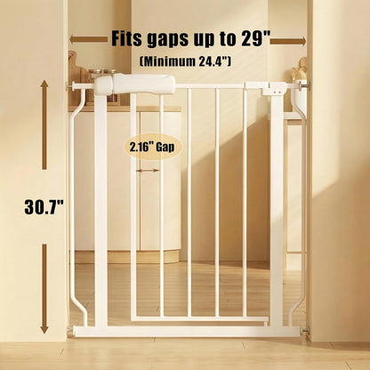 Extra Wide 76.4-81 Inch Large Baby Gates for Stairs, Doorways - No Drilling, Pressure Mounted Pet Gates for Kids & Dogs