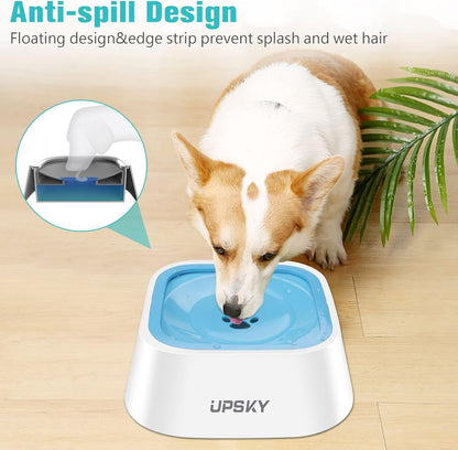 UPSKY No-Spill Pet Water Bowl, Slow Water Feeder, No-Slip Pet Water Dispenser 35oz Feeder Bowl for Dogs and Cats