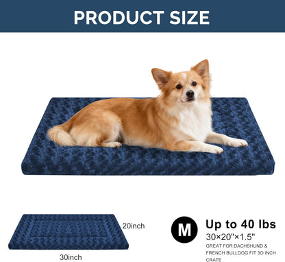 Dog Bed Mat – Soft & Comfortable Dog Kennel Pad for Crate – Durable Crate Bed & Mat for Dogs & Cats – Ideal for Crate, Kennel, and Home Use