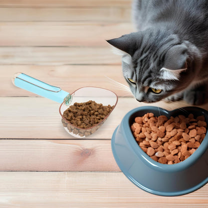 Yardwe Pet Food Scoop with Stainless Steel Clip, Precise Measurements for Cat and Dog Food