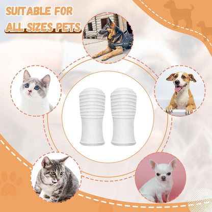 Pet Dental Care Set, Dual-Sided Toothbrush and Finger Brush, for Dogs and Cats (Black, Small Cone)