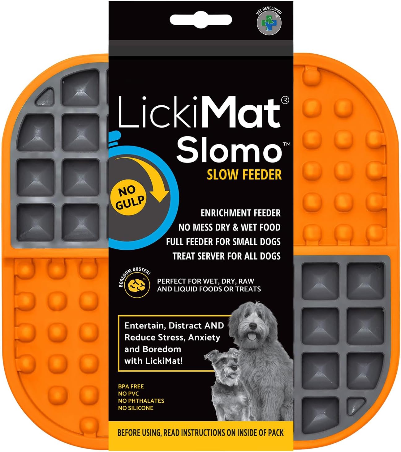 Lickimat Slomo, Dog Slow Feeding Lick Mat, Boredom Anxiety Reducer, Turquoise