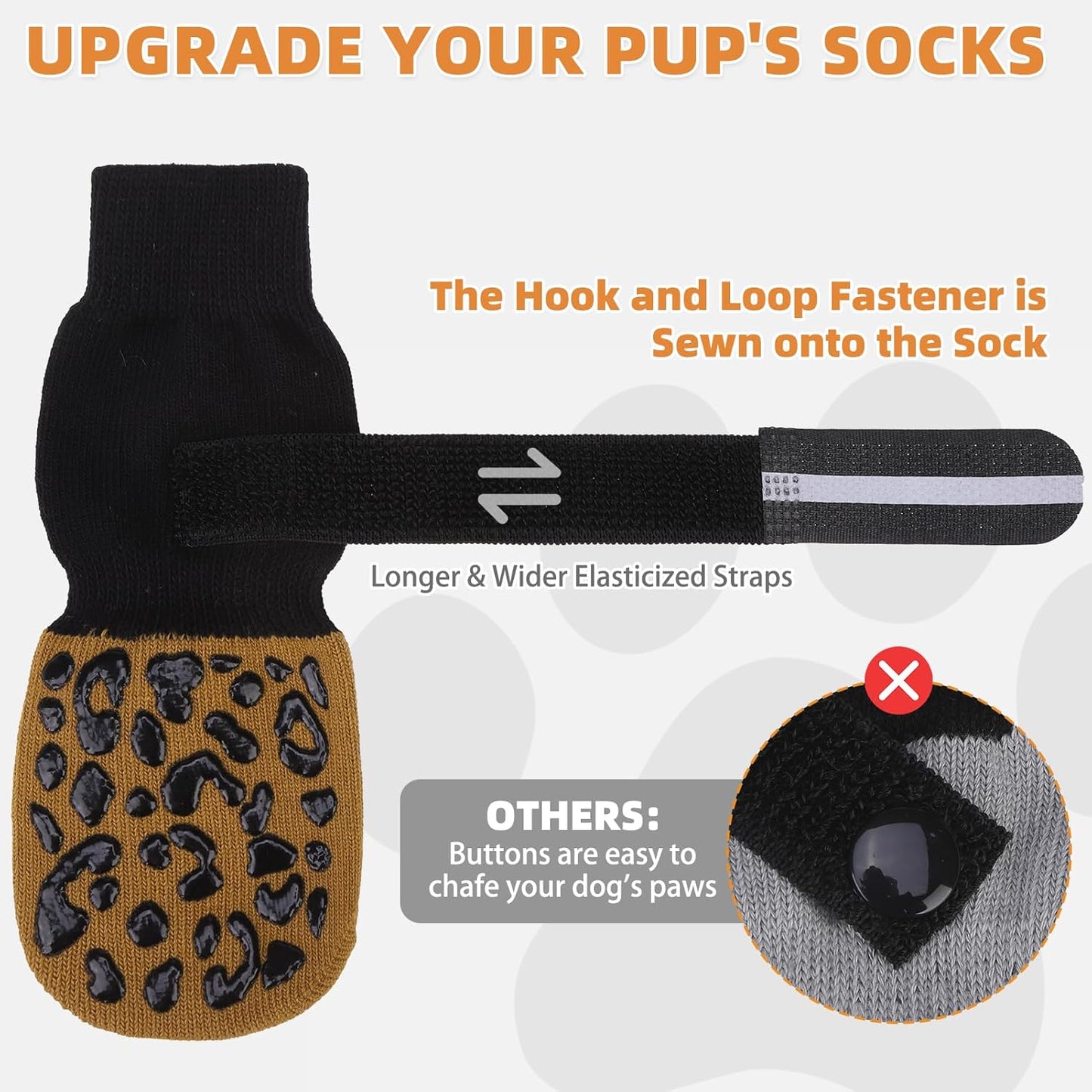 KOOLTAIL Dog Socks Shoes for Hot Pavement to Prevent Licking Paws, Winter Dog Boots&Paw Protector for Hardwood Floors Anti Slip,Traction Control Grip Booties for Small Medium Large Senior Dogs,Black M