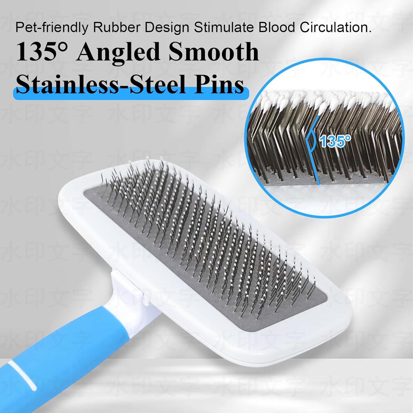 French Bulldog Brush,Skin Friendly Effectively Tackle Shedding,Essential French Bulldog Accessory for Your Pets,Blue
