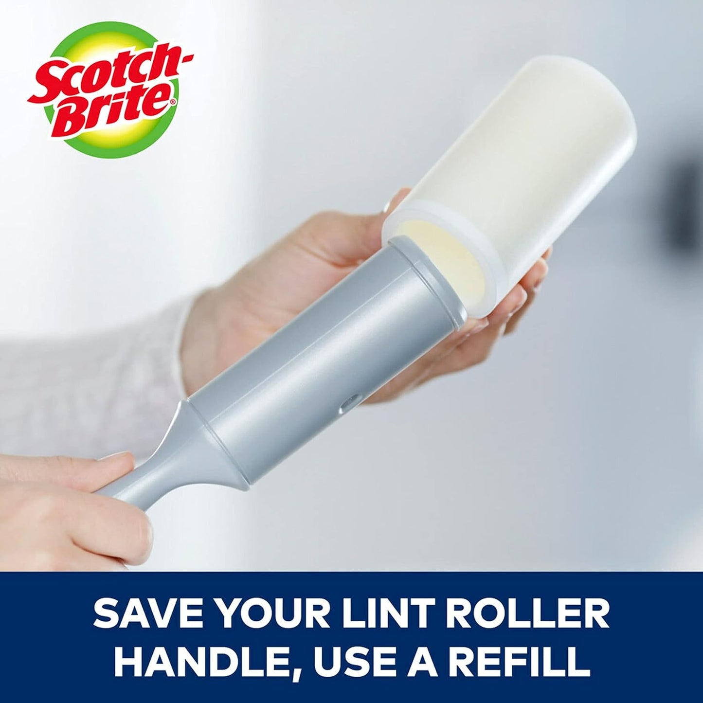 Scotch-Brite Everyday Clean Lint Roller, Lint Remover for Pet Hair, Dark Clothes, Furniture, and Dusty Surfaces, Picks Up Fur & Fluff in Your Home, Car, & Office, 5 Pack, 475 Adhesive Sheets Total
