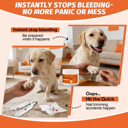 PAW PLANET Styptic Powder for Dogs & Cats -1.76oz Fast Acting Blood Stop Powder for Nail Clipping, Minor Cuts & Wing Clipping,Essential First Aid for Dark Nails (2-Pack)