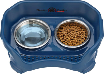 Neater Pet Brands Neater Feeder Deluxe Mess Proof Dog Bowls Elevated for Large Dogs Over 40 lbs, Made in USA, No Spill Raised Dog Food Bowl Stand Feeding Station, Food and Water Bowl Set, Black