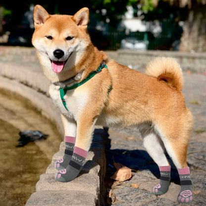 EXPAWLORER 6Pcs Anti-Slip Dog Socks to Prevent Licking Paws,Dog Shoes for Hot Pavement,Dog Booties Traction Control on Hardwood Floor,Boots & Paw Protectors, for Puppy Small Medium Large Senior Dogs