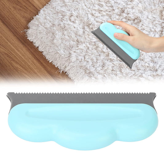 Silicone Cleaning Brush, Multifunctional Cleaning Brush for Pet Hair Removal from Clothes, Sheets, Carpets, Sofas - Elastic Soft Head, Comfortable Grip (5.9 x 2.8 x 0.8in)(blue)