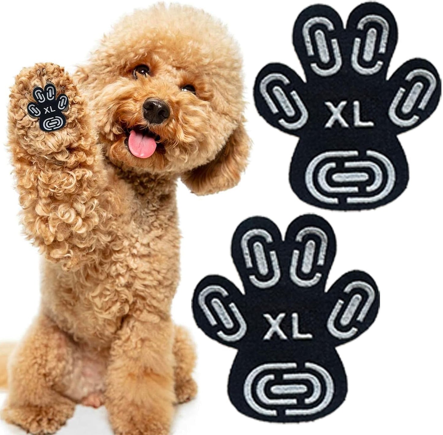 Dog Paw Grips & Protectors for Senior Dogs - Anti-Slip Traction Pads to Prevent Slipping on Hardwood Floors, Strong Grip Paw Stickers for Hot Pavement, Tile & Laminate Floors.
