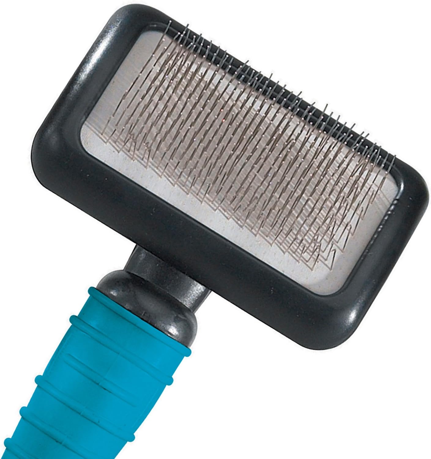 Master Grooming Tools Ergonomic Slicker Brushes — Molded Brushes for Grooming Dogs - Medium, 4" x 2½", Black