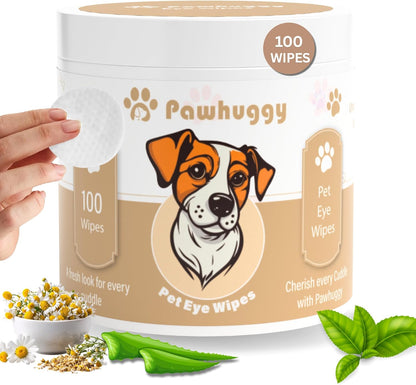 100 Finger Wipes - Pet Dental Wipes for Dogs & Cats - Dog Teeth Cleaning Powder & Toothpaste Alternative - Dog & Cat Teeth Cleaning Wipes - Freshen Breath & Reduce Plaque