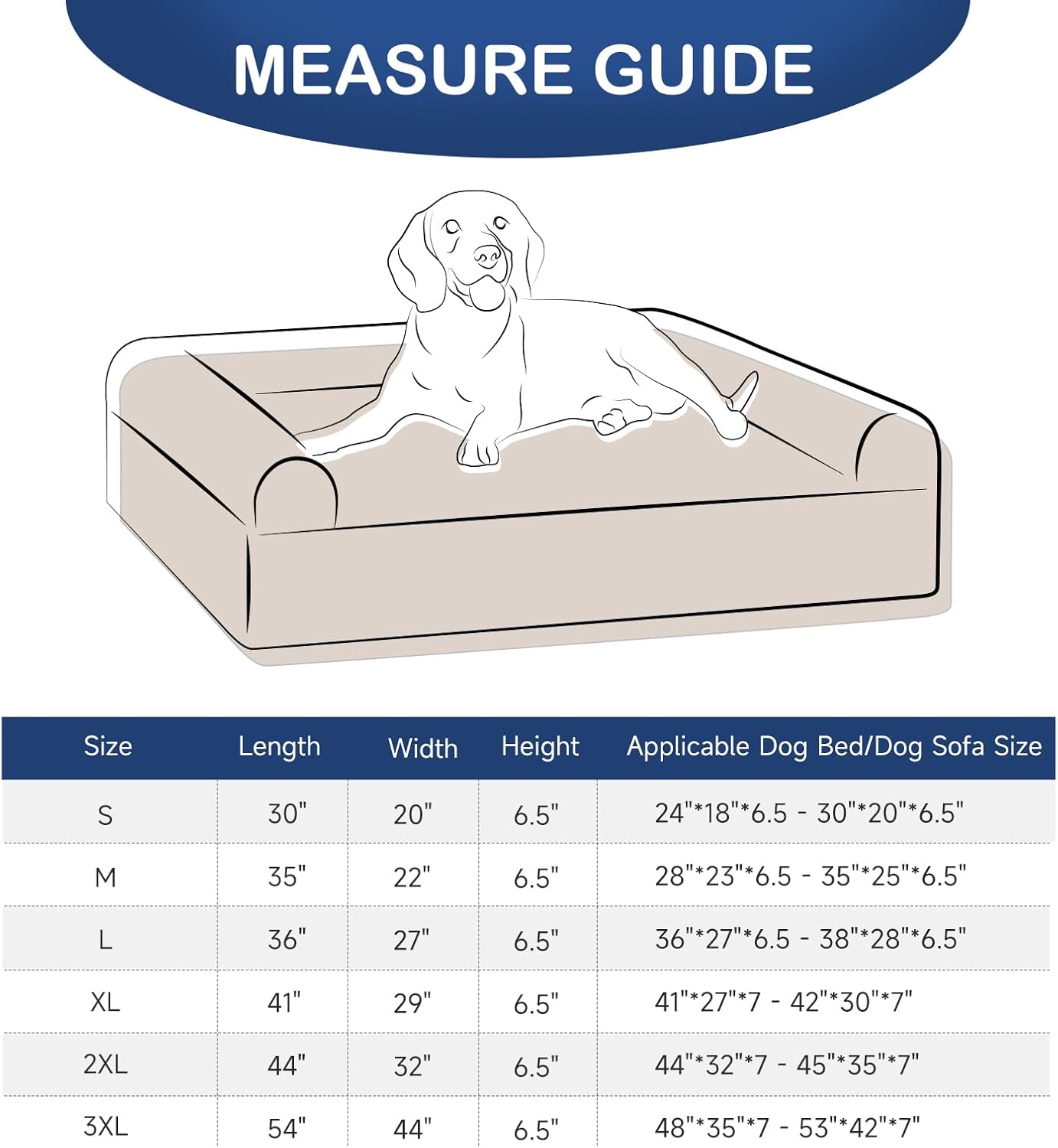 Sunsleek Dog Bed Covers Replacement Washable, Waterproof Dog Sofa Cover Ultra Soft Plush, Quilted, Pet Bed Cover for Cat, Cover Only (Grey, 35.0" L x 23.0" W x 6.5" Th)