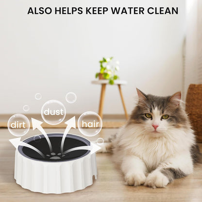 Dog Water Bowl No Spill 70oz/2L Large Capacity Dispenser Non Slip No Splash Bowl Pet Slow Feeder No Drip Dog Water Bowl on Vehicle Slow Water Bowl for Dogs and Cats