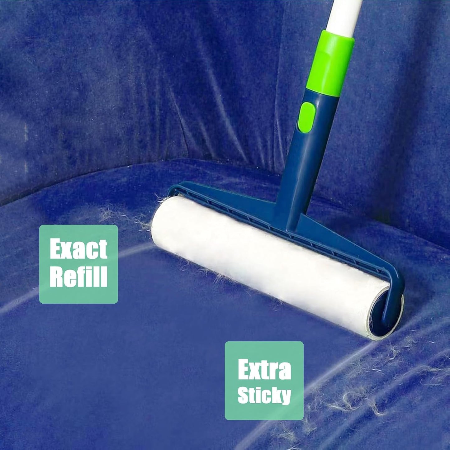 7.5 inch Lint Roller Refills Only, Pet Hair Remover Refills for Clothes Carpet Floor Couch, Extra Sticky Lint Brush Roller Refills, Pack of 5 Rolls, Total 300 Sheets (7.5'' Wide)