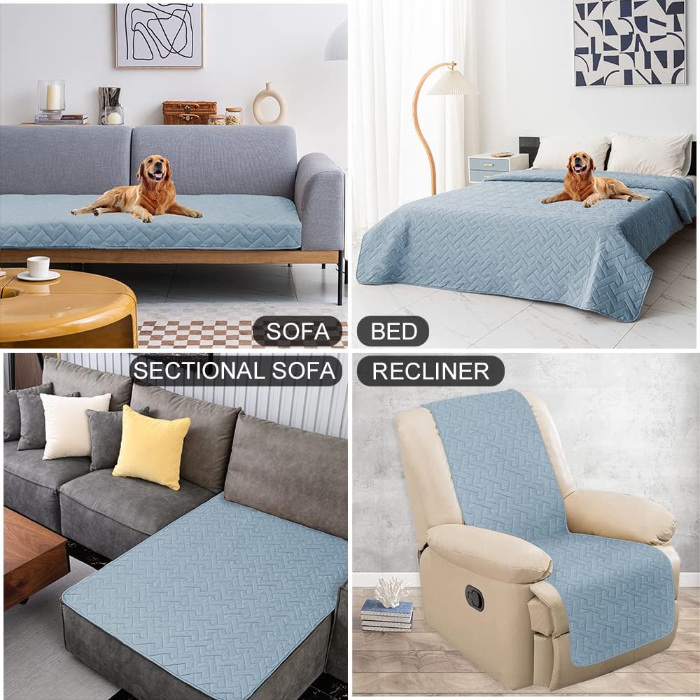 fuguitex Waterproof Dog Bed Cover Couch Cover, Anti-Slip Cat Mat Pet Pad Blanket for Sofa Chair Recliner Furniture Protrctor