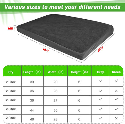 Dog Bed Covers Replacement Washable 100% Waterproof Soft Dog Bed Sheet Grey 2 Pack 42" x 28" L