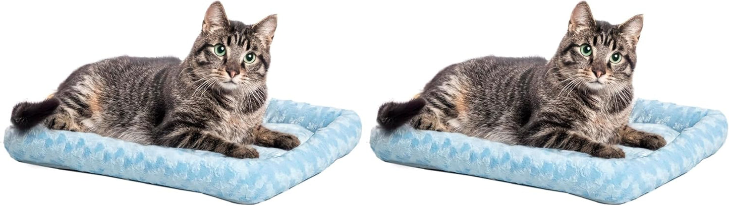 MidWest Homes for Pets QuietTime Dog Bed - White Fleece Bolster, Ultra-Soft and Machine Washable, Fits 24-Inch Crates and Carriers, for Small Breed Dogs