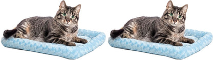 MidWest Homes for Pets QuietTime Dog Bed - White Fleece Bolster, Ultra-Soft and Machine Washable, Fits 24-Inch Crates and Carriers, for Small Breed Dogs