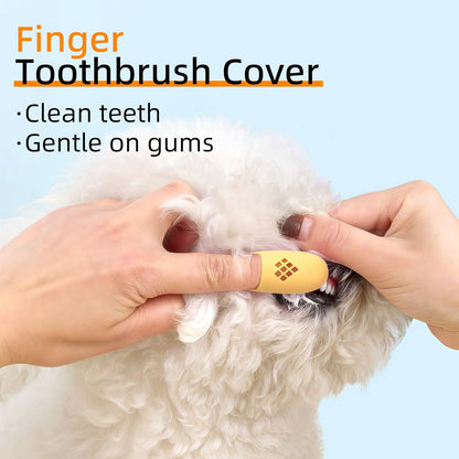 Yellow Pineapple-Shaped Dog Finger Toothbrush Soft TPR Anti-Slip Dog Finger Toothbrush Cover Cat Fingerbrush Tooth Cleaning Tool Pet Dental Care Toothbrush for Dogs and Cats 5.98in/15.2cm