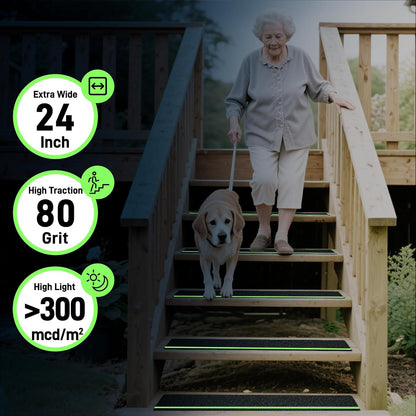 LifeGrip Stair Treads Non-Slip (15PCS), Anti Slip Transparent Stair Treads Tape for Indoor Wooden Step (4"X30"X15P-Treads)