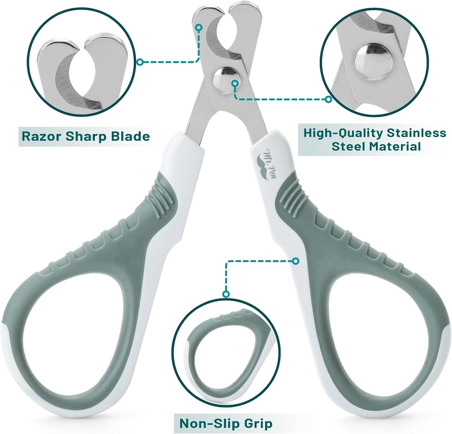 Mr. Pen- Cat Nail Clipper, Stainless Steel, Professional Sharp Cat Claw Trimmer for Small and Medium Cats, Pet Nail Clipper with Sturdy Non Slip Handle