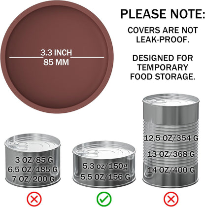 OHMO 2 Pack Pet Food Can Lids, (12.5-14oz) BPA Free Silicone Covers for Cat and Dog Food Cans, Camo&Light Green