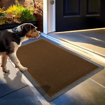 Muddy Mat® Meshy Mat™ Door Mat Heavy-Duty Quick-Dry Floor Mat, Sand & Dirt Trapper for Indoor & Outdoor, Ideal for Entrance, Mudrooms,Patios & Garages,Low-Profile,Non-Slip,Washable– Black 17"x30"x0.4"