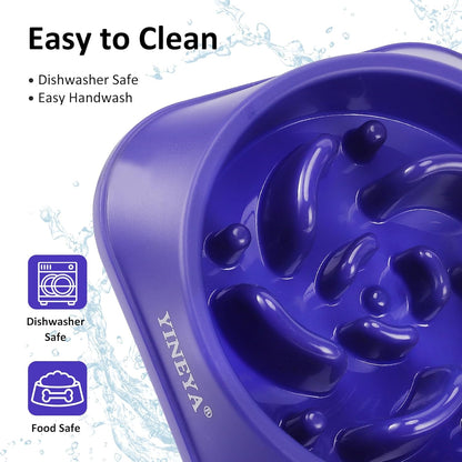 YINEYA Slow Feeder Dog Bowls, Pet Supplies that Slow Down Eating, Pet Food Bowls, Maze Dog Puzzle Feeder for Medium Breed