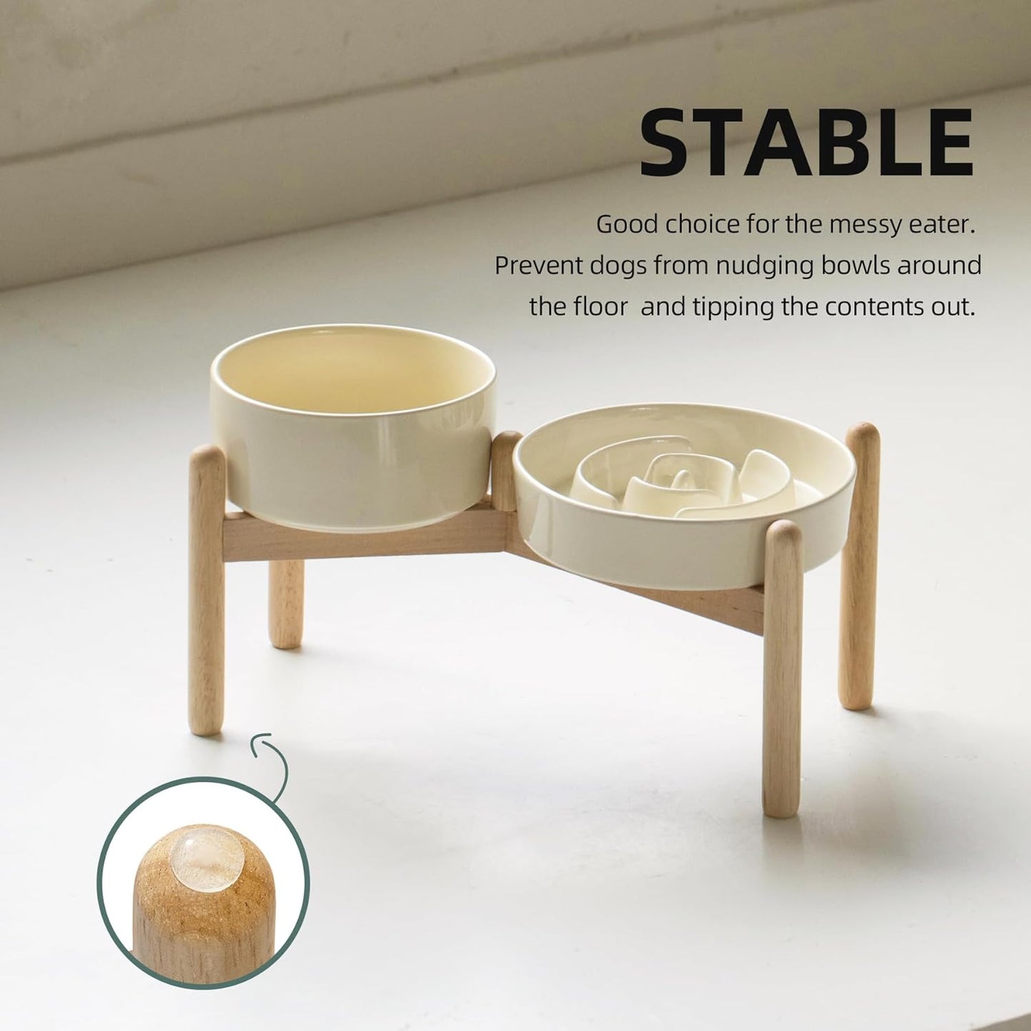 Havniva Ceramic Slow Feeder Dog Bowls, 1.6 Cups Dog Bowl Slow Feeding for Medium Breed, 8.2inch Puzzle Dog Food Bowl Slow Feeder Non-Slip Anti-Gulping and Anti-Choking Reduces Bloating