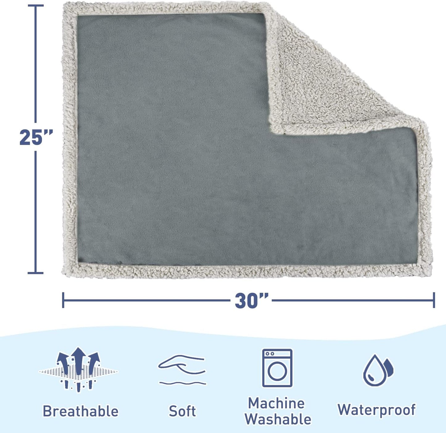 Kritter Planet Waterproof Dog Blanket, Reversible Water Proof Pet Blanket for Couch, Bed & Sofa, Washable Couch Covers for Large Dogs - Protects Furniture from Fur, Dirt, and Accidents