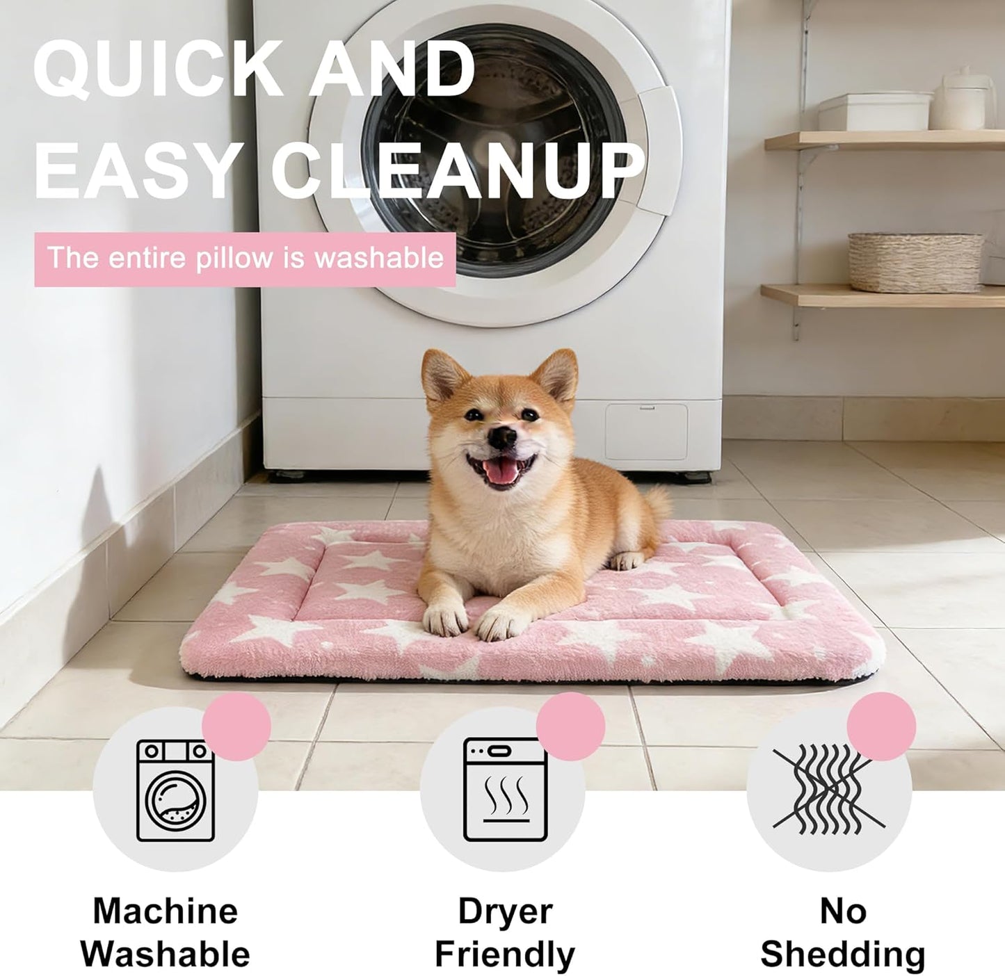 Dog Bed Mat – Soft & Comfortable Dog Kennel Pad for Crate – Durable Crate Bed & Mat for Dogs & Cats – Ideal for Crate, Kennel, and Home Use