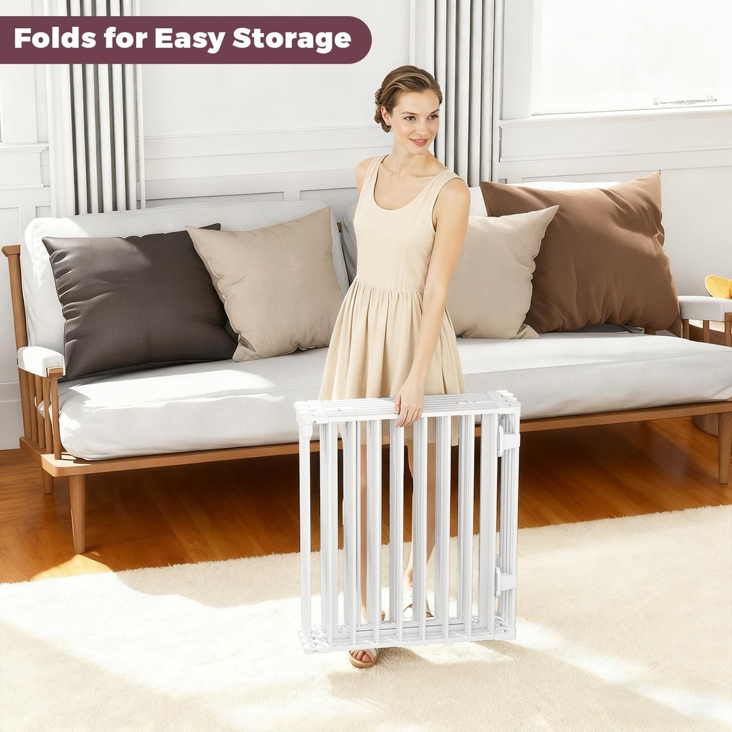 29.4-78" Extra Wide Baby Gate, Long Dog Gates Indoor for Doorways Stairs, Essential Large Safety Gate for Child Toddler with Anti-Trip Pedal, Adjustable Pet Gate, 28" Tall 3 Metal Panels Black