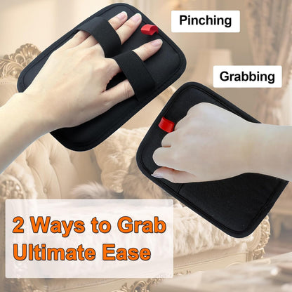 2Pcs Pet Hair Removal Glove for Cats & Dogs, with 2Pcs Toothbrush, Upgraded Five-Finger Electrostatic Pet Hair Gloves, Washable Reusable Pet Hair Remover Tool for Clothing, Couch, Carpet, Car Seat