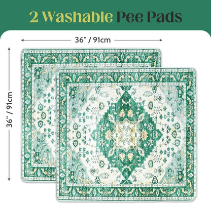 Washable Pee Pads for Dogs, 2 Pack Reusable Puppy Training Pads 40"x26" Super Absorbent Waterproof Dog Training Pads, Non-Slip Potty Pads, Whelping Pads Litter Mat