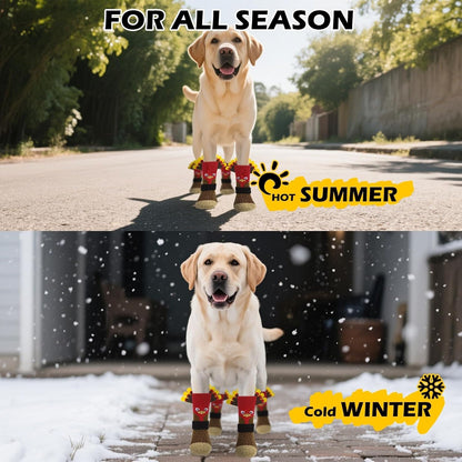EXPAWLORER Anti Slip Dog Socks to Prevent Licking Paws, Dog Shoes for Hot Pavement, Dog Booties for Small Medium Large Senior Dogs, Traction Control Boots & Paw Protectors for Hardwood Floors