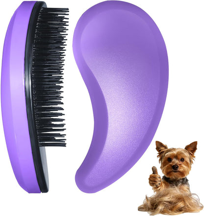 Small Dog Brush- Grooming Tool for Teddy, Yorkies, Maltese, Shih Tzu, Chihuahua - Puppy Hair Brush (Blue)