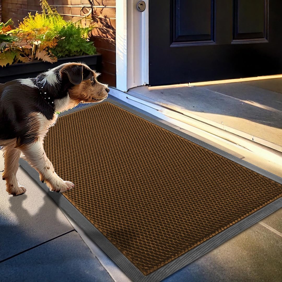 Muddy Mat® Meshy Mat™ Door Mat Heavy-Duty Quick-Dry Floor Mat, Sand & Dirt Trapper for Indoor & Outdoor, Ideal for Entrance, Mudrooms,Patios & Garages,Low-Profile,Non-Slip,Washable– Black 17"x30"x0.4"