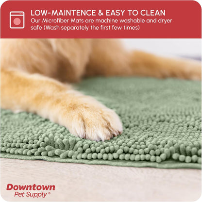 My Doggy Place Dog Mud Mat, 36"x26" Ash – Thick Microfiber Entry Rug for Snow, Mud & Salt – Absorbent, Quick-Dry, Washer-Safe & Non-Slip, Large