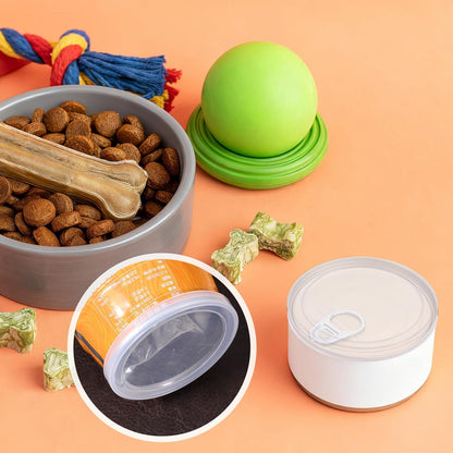 8 PCS Dog Food Can Covers Lids, 75 mm Reusable Pet Food Can Covers, Plastic Transparent Tight Seal Lids for Dog Cat Foods Saver for Canned Goods