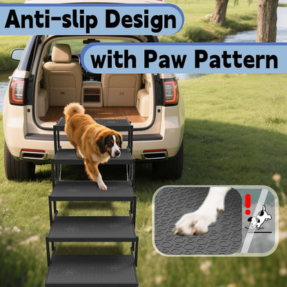 Dog Stairs for Car, Dog Steps for Car with Upgraded Load-Bearing Capacity, Dogs Stairs for Large Dogs, Pet Steps, 6 Steps