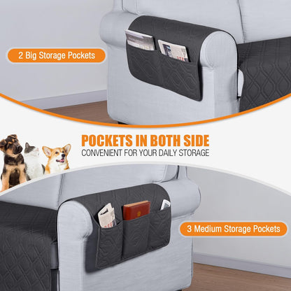 VANSOFY Couch Cover, Waterproof Sofa Covers Washable Slipcover Furniture Protector Couch Seat Covers Non-Slip Couch Cover for Dogs, Pets(Sofa, Dark Gray)